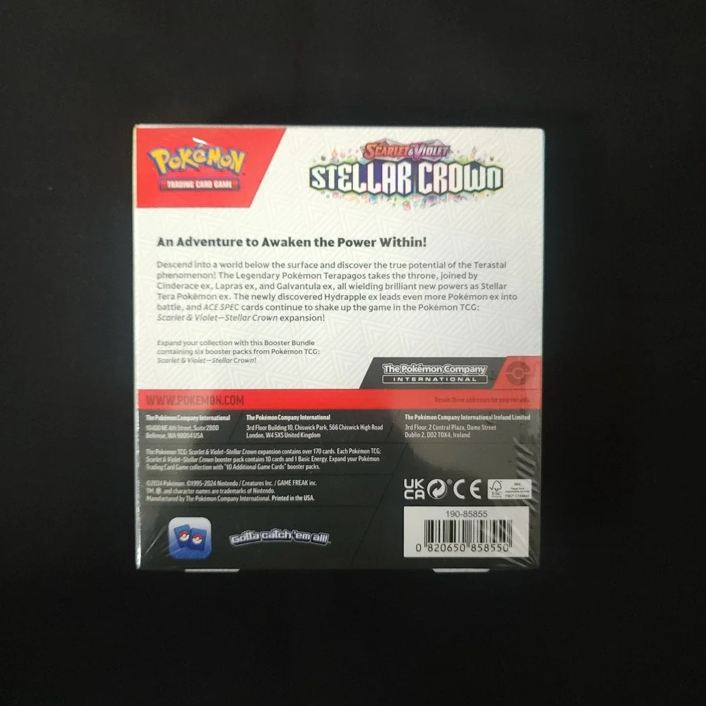 Pokemon Stellar Crown Booster Bundle Scarlet Violet 6 Packs Factory Sealed Box
